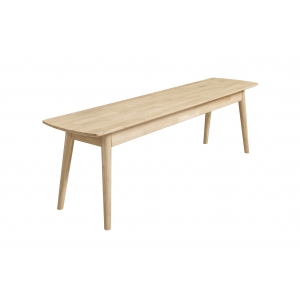 Furniteco Nord Bench 1600x400x450 (bleached oak). Photo 2