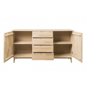 Furniteco Nord 3 Chest Of Drawers (bleached oak). Photo 2