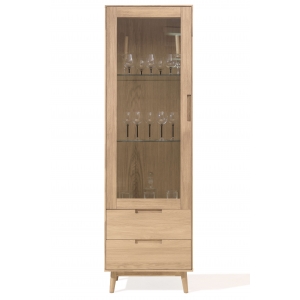 Furniteco Nord 1 Display Cabinet (bleached oak). Photo 3