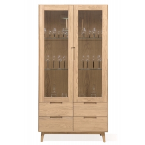 Furniteco Nord 2 Display Cabinet (bleached oak). Photo 2