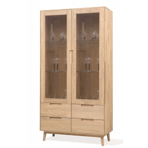 Furniteco Nord 2 Display Cabinet (bleached oak). Photo 3