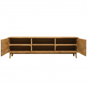 Furniteco Nord TV-Bench 1800 (oak, natural parquet oil). Photo 2
