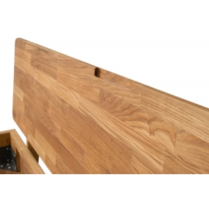 Furniteco Nord Bed 1600x2000 with bed slats (oak, natural parquet oil). Photo 2