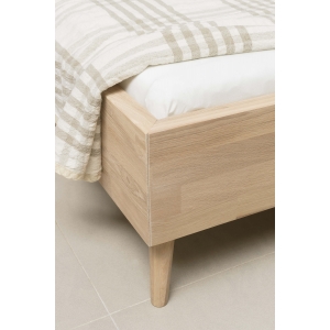 Furniteco Nord Bed 1600x2000 with bed slats (bleached oak). Photo 2