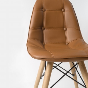 Furniteco Nord Chair (bleached oak, brown). Photo 3