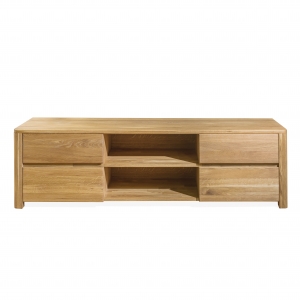 Furniteco Korsa TV-Bench (oak, natural parquet oil). Photo 2