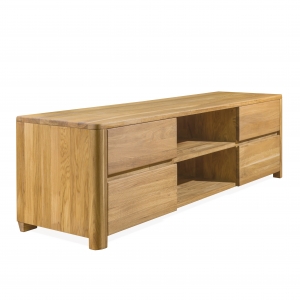 Furniteco Korsa TV-Bench (oak, natural parquet oil). Photo 3