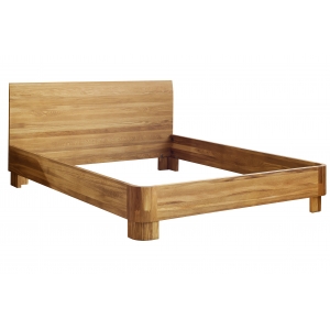 Furniteco Korsa Bed 1200x2000 with bed slats (oak, natural parquet oil). Photo 2