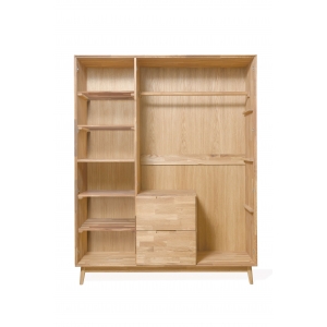 Furniteco Nord 3 Doors Wardrobe (oak, natural parquet oil). Photo 3