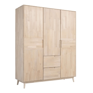 Furniteco Nord 3 Doors Wardrobe (bleached oak). Photo 3