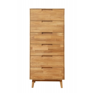 Furniteco Nord 6 Chest Of Drawers (oak, natural parquet oil). Photo 2